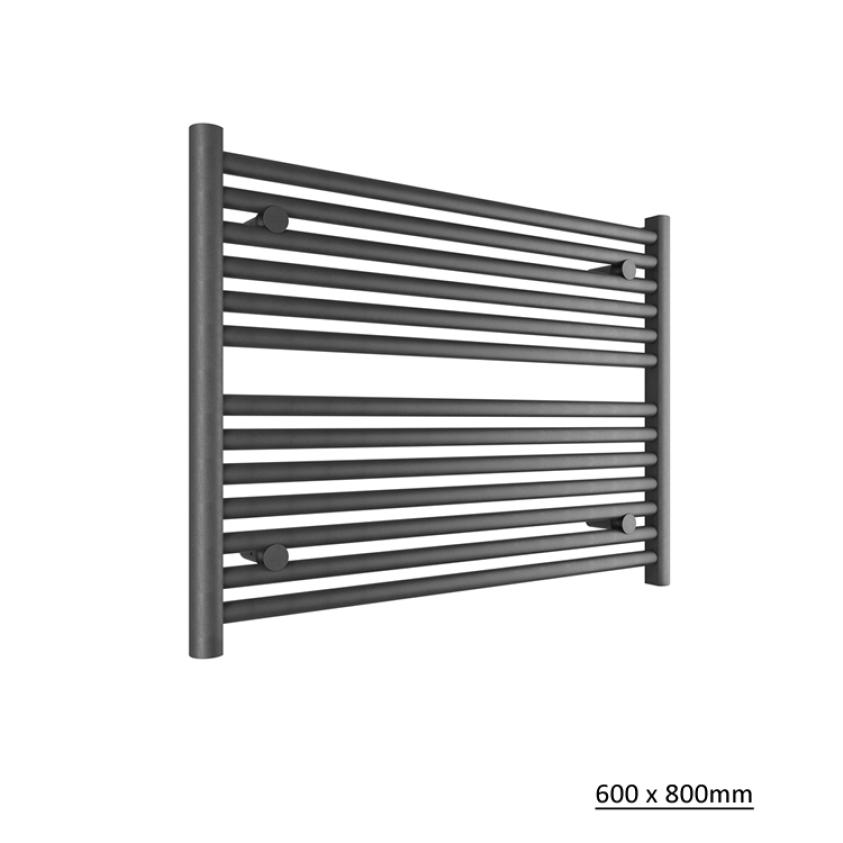 Tissino Ladder Rails Tissino Hugo2 Designer Towel Radiator in Anthracite 600 x 800 / Central Heating