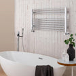 Vogue Ladder Rail Vogue Focus Horizontal Straight Towel Rail - 400 x 1000 - Central Heating - Chrome