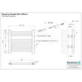 Eastbrook Eastbrook Wendover Straight Vertical Heated Towel Rail in Matt Black