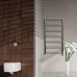 JIS Ladder Rail JIS Sussex Pevensey Vertical Stainless Steel Heated Towel Rail Polished Chrome / Electric Only