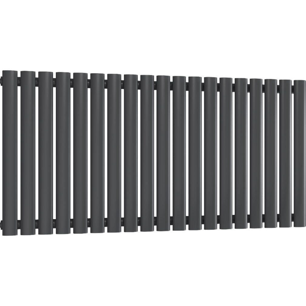 Aquarius Bathrooms Column Radiator Aquarius Athens Single Horizontal Column Radiator in Anthracite 600 x 1140mm / Anthracite