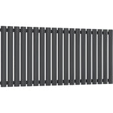 Aquarius Bathrooms Column Radiator Aquarius Athens Single Horizontal Column Radiator in Anthracite 600 x 1140mm / Anthracite