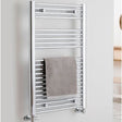 Vogue Ladder Rail Vogue Focus Straight Towel Rail in Chrome 1800 x 600 / Central Heating