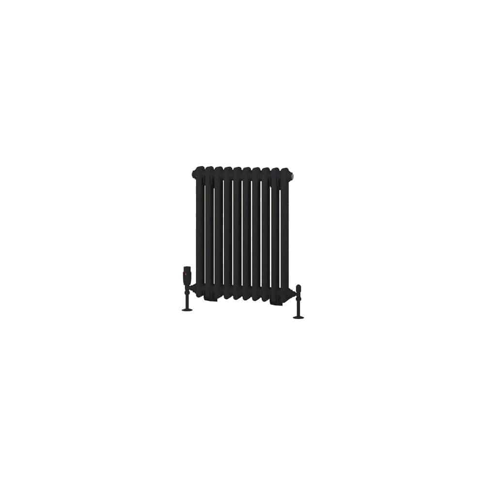 Eastbrook Column Radiator Eastbrook Rivassa Traditional 2 Column Radiator in Matt Black