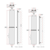 Reina Flat Panel Radiator Reina Picoli Aluminium Central Heating Vertical Radiator