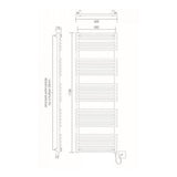 Vogue Designer Towel Radiator Vogue Tune Straight Designer Towel Radiator in Chrome