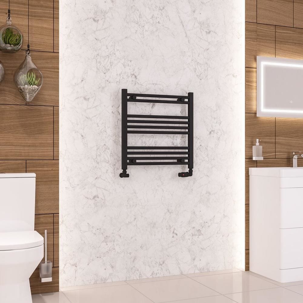 Eastbrook Eastbrook Wendover Straight Vertical Heated Towel Rail in Matt Black