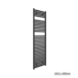 Tissino Ladder Rails Tissino Hugo2 Designer Towel Radiator in Anthracite 1652 x 400 / Central Heating