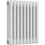 Aquarius Bathrooms Column Radiator Aquarius Foundry Horizontal 3 Column Radiator in White 500mm x 425mm