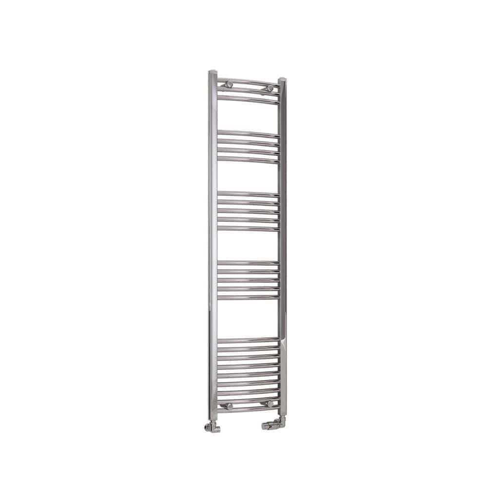 Eastbrook Wendover Curved Vertical Heated Towel Rail in White