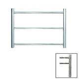JIS Ladder Rail JIS Sussex Cinder Horizontal Stainless Steel Heated Towel Rail Electric Only with Cylindrical Adjustable Element / Polished Chrome