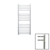 JIS Ladder Rail JIS Sussex Steyning Vertical Stainless Steel Heated Towel Rail 1000 x 400mm / Electric Only with Cylindrical Adjustable Element / Polished Chrome