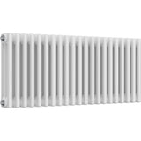 Aquarius Bathrooms Column Radiator Aquarius Foundry Horizontal 3 Column Radiator in White 400mm x 965mm