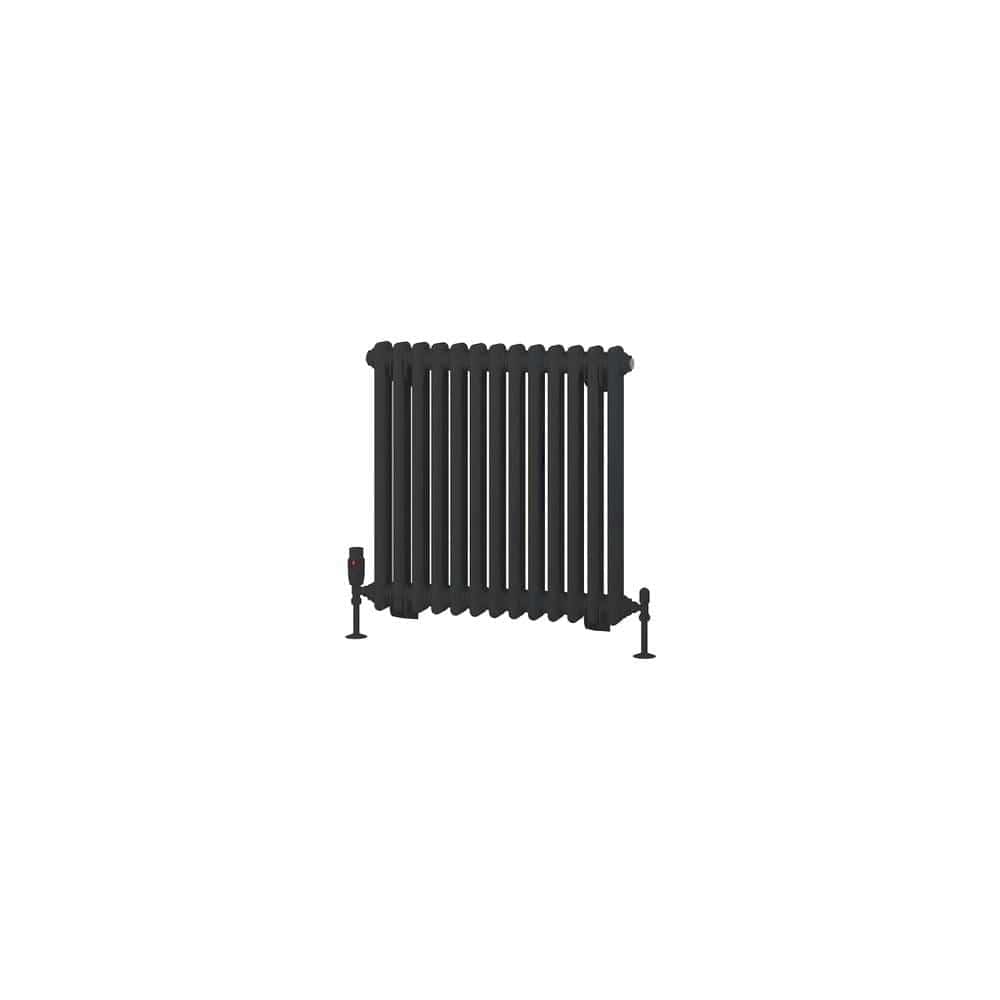 Eastbrook Column Radiator Eastbrook Rivassa Traditional 2 Column Radiator in Matt Black