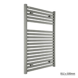 Tissino Ladder Rails Tissino Hugo2 Designer Towel Radiator in Lusso Grey 812 x 500 / Central Heating