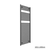 Tissino Ladder Rails Tissino Hugo2 Designer Towel Radiator in Anthracite 1652 x 600 / Central Heating