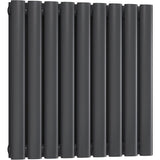 Aquarius Bathrooms Column Radiator Aquarius Athens Horizontal Double Column Radiator 600 x540mm / Anthracite