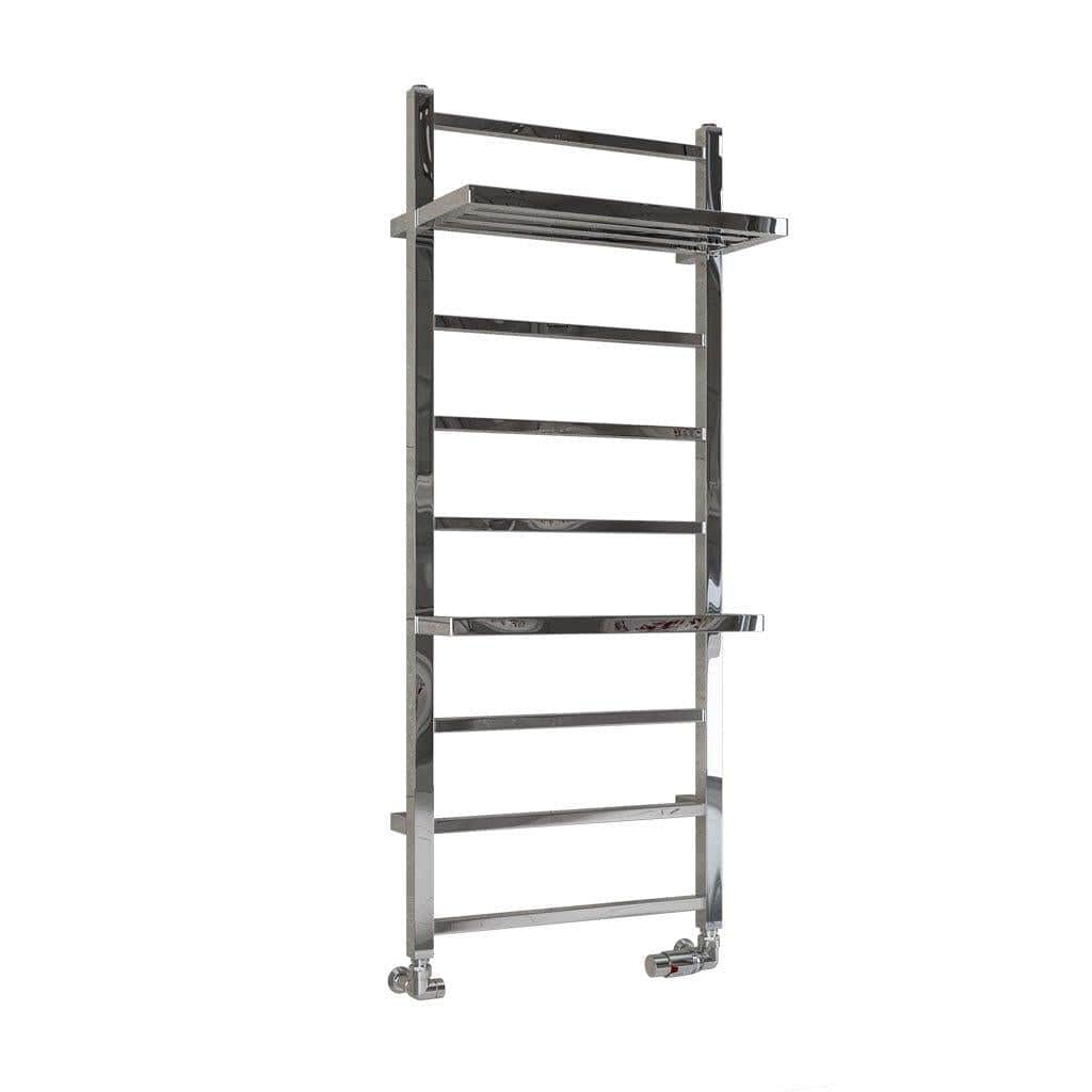 Eastbrook Designer Towel Radiator Eastbrook Launton Straight Vertical Heated Towel Rail in Chrome 1200 x 500 / Central Heating