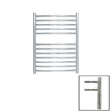 JIS Ladder Rail JIS Sussex Camber Vertical Stainless Steel Curved Heated Towel Rail 700 x 520mm / Electric Only with Cylindrical Adjustable Element / Polished Chrome