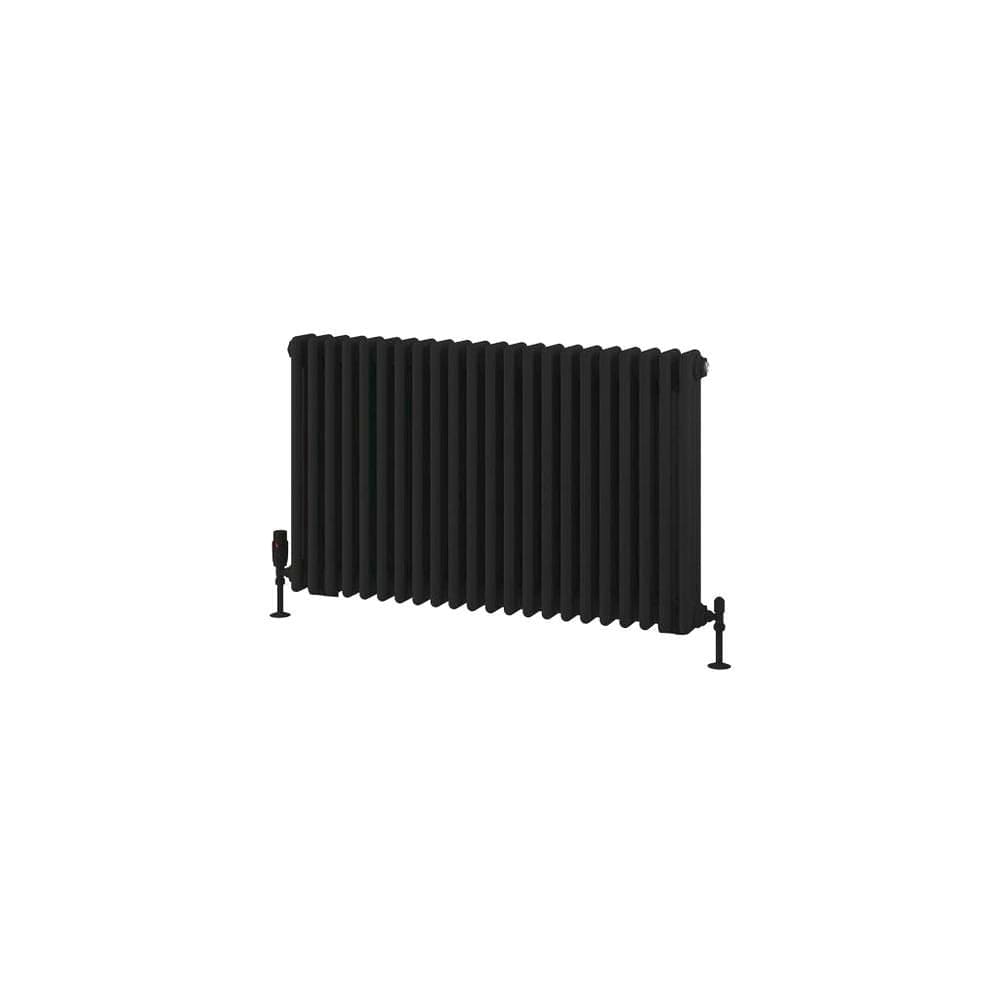 Eastbrook Column Radiator Eastbrook Rivassa Traditional 3 Column Radiator in Matt Black