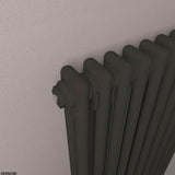 Eastbrook Column Radiator Eastbrook Rivassa Traditional 2 Column Radiator in Matt Black