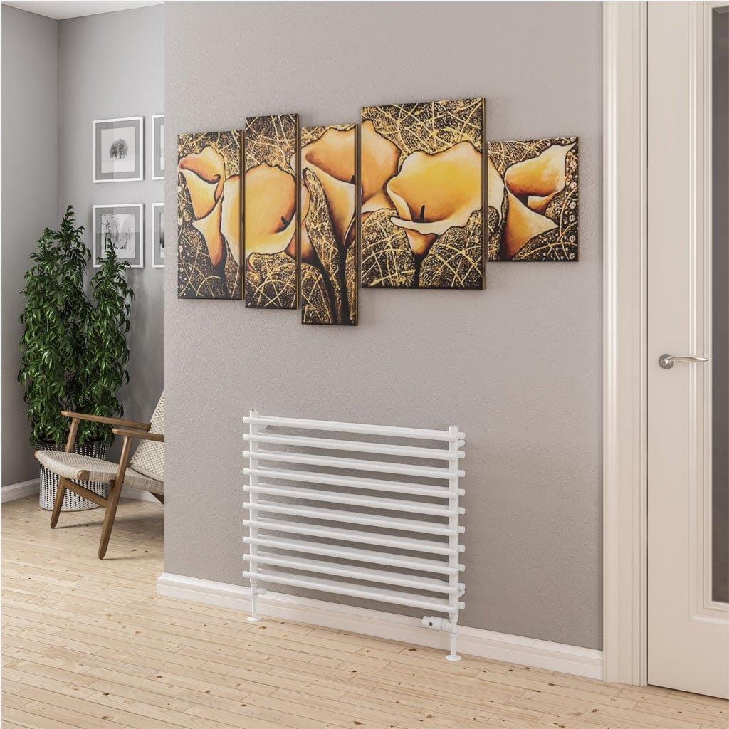 Eastbrook Designer Towel Radiator Eastbrook Murano Horizontal Designer Radiator in Gloss White 600 x 800mm