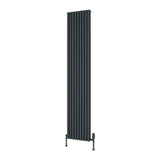 Reina Panel Radiator Reina Albano Central Heating Vertical Designer Radiator Anthracite / 1800 x 350mm