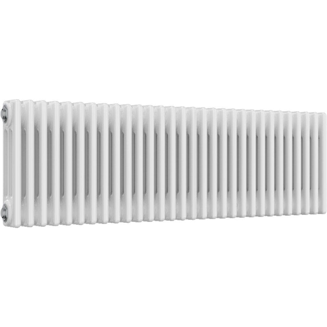 Aquarius Bathrooms Column Radiator Aquarius Foundry Horizontal 3 Column Radiator in White 400mm x 1370mm