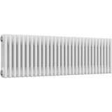 Aquarius Bathrooms Column Radiator Aquarius Foundry Horizontal 3 Column Radiator in White 400mm x 1370mm