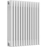 Aquarius Bathrooms Column Radiator Aquarius Foundry Horizontal 4 Column Radiator in White 750mm x 605mm