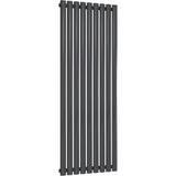 Aquarius Bathrooms Column Radiator Aquarius Athens Single Vertical Column Radiator in Anthracite 1600 x540mm