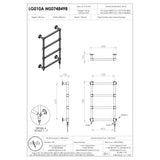 Vogue Traditional Towel Radiator Vogue Ballerina Traditional Straight Wall Mounted Heated Towel Rail in Chrome