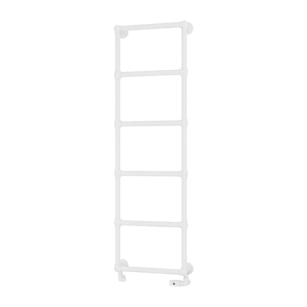 Eastbrook Traditional Towel Rail Eastbrook Stour Vertical Traditional Heated Towel Rail in Matt White 1550 x 500 / Dual Fuel