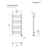 Crosswater Ladder Rail Crosswater MPRO Designer Vertical Towel Radiator in Matt White