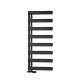 Reina Ladder Rail Reina Carpena Central Heating Aluminium Towel Rail Black / 1190 x 500mm