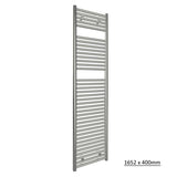 Tissino Ladder Rails Tissino Hugo2 Designer Towel Radiator in Chrome 1652 x 400 / Central Heating