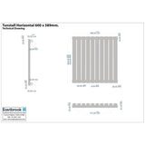 Eastbrook Panel Radiator Eastbrook Tunstall Straight Horizontal Designer Radiator in Matt Black