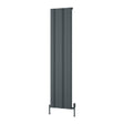 Reina Panel Radiator Reina Gio Aluminium Vertical Single Panel Central Heating Designer Radiator 1800 x 470mm / Anthracite