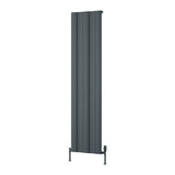 Reina Panel Radiator Reina Gio Aluminium Vertical Single Panel Central Heating Designer Radiator 1800 x 470mm / Anthracite