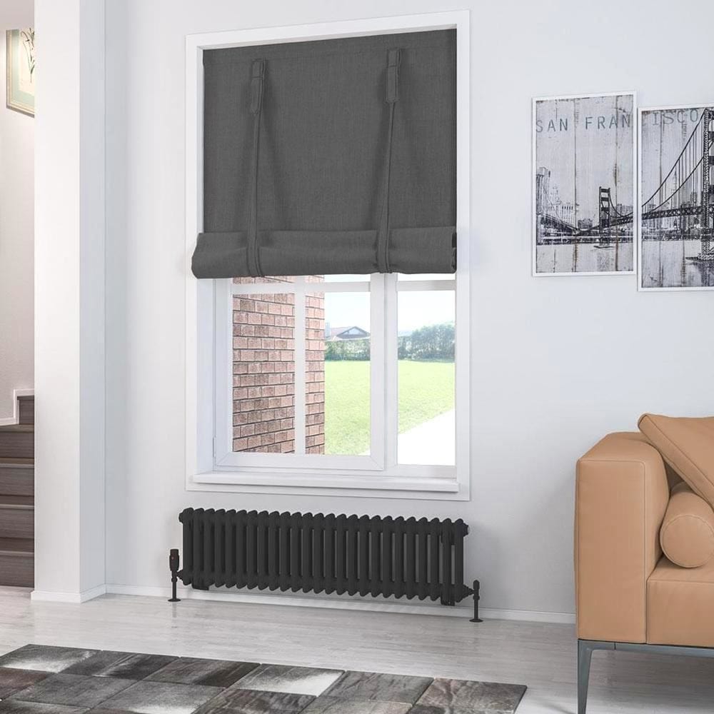 Eastbrook Rivassa Traditional 2 Column Radiator in Matt Black