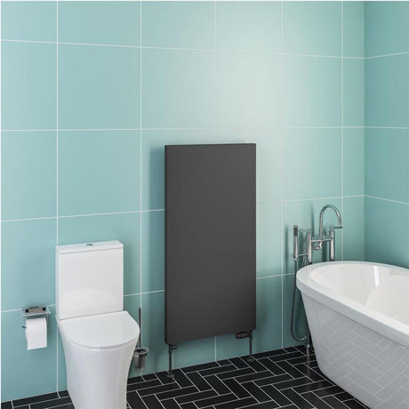 Eastbrook Flat Panel Radiator Eastbrook Wingrave Flat Panel Radiator In Matt Anthracite 1200 x 610mm / Dual Fuel