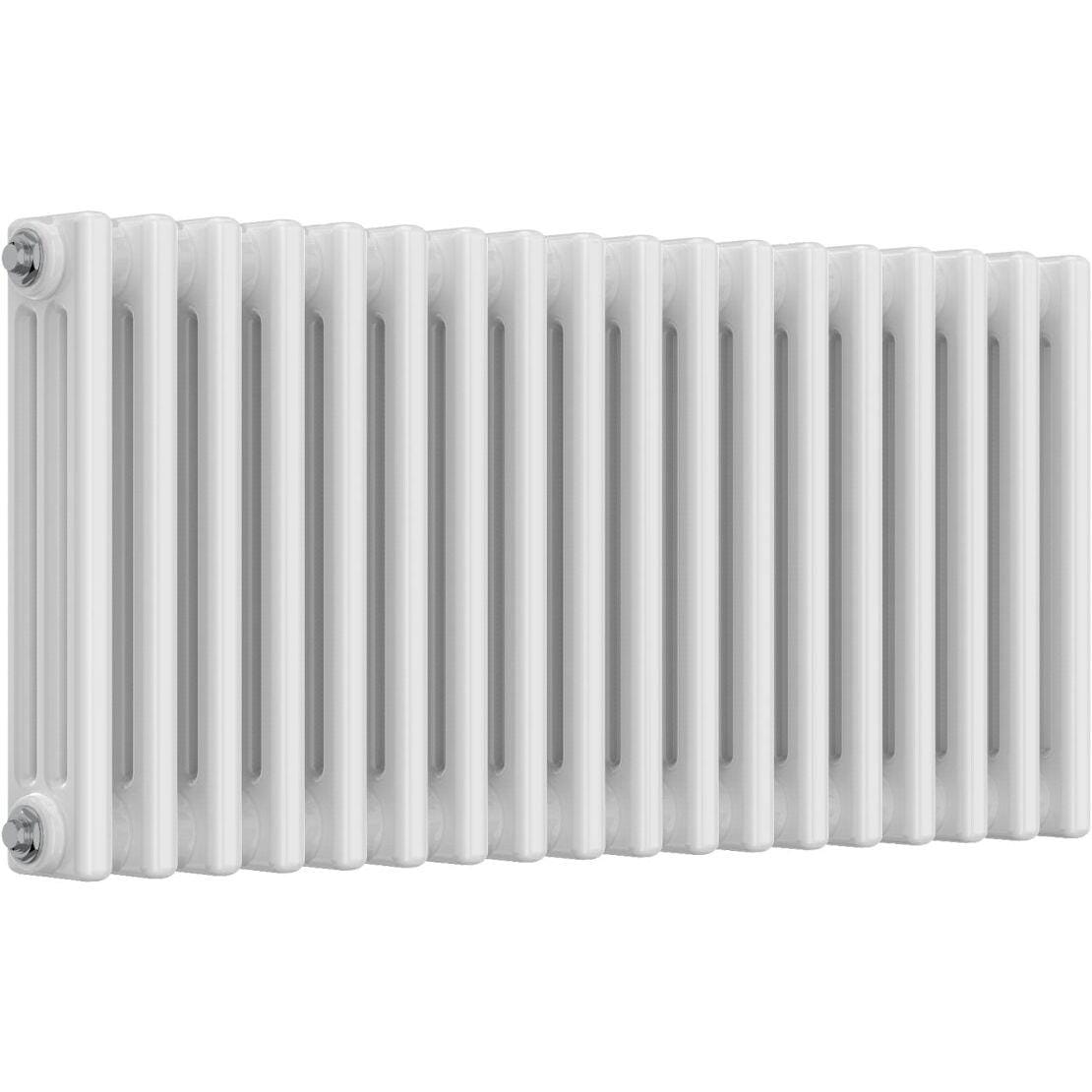 Aquarius Bathrooms Column Radiator Aquarius Foundry Horizontal 3 Column Radiator in White 400mm x 830mm