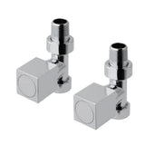 Eastbrook Straight Manual Radiator Valves Pair - Chrome - 41.3002