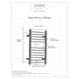 JIS Ladder Rail JIS Sussex Ouse Vertical Stainless Steel Heated Towel Rail