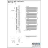 Eastbrook Designer Towel Radiator Eastbrook Helmsley Straight Vertical Designer Towel Rail in Matt Black
