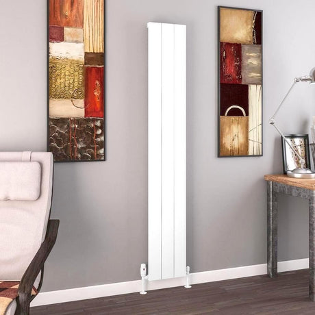 Eastbrook Panel Radiator Eastbrook Charlton Vertical Designer Radiator in Matt White 1800 x 280 / Electric Only