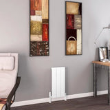 Eastbrook Panel Radiator Eastbrook Charlton Vertical Designer Radiator in Matt White 600 x 280 / Dual Fuel