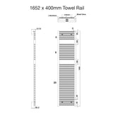 Tissino Ladder Rails Tissino Hugo2 Designer Towel Radiator in Matt Black