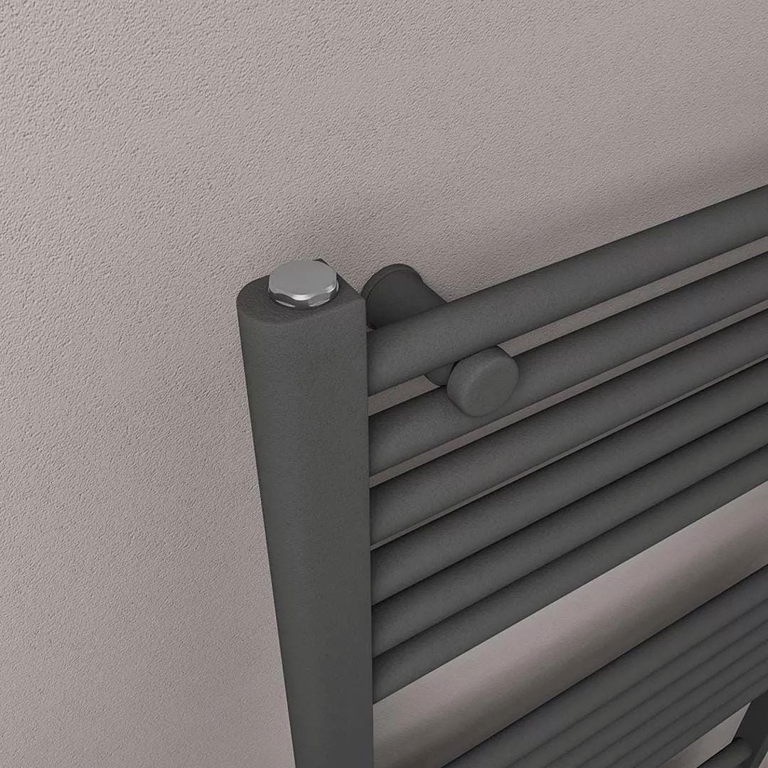 Eastbrook Wingrave Vertical Straight Heated Towel Rail - 1000 x 300mm in Matt Anthracite