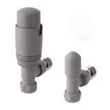 Eastbrook Biava Thermostatic Angled Radiator Valve and Lockshield - Matt Grey - 41.3027